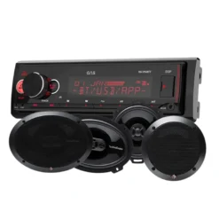 GAS MAX M140-BTX & Rockford Fosgate PUNCH-högtalare, bilstereopaket