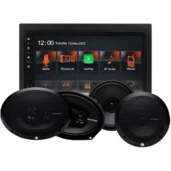 GAS MAX MV240-BT & Rockford Fosgate Prime-högtalare, bilstereopaket