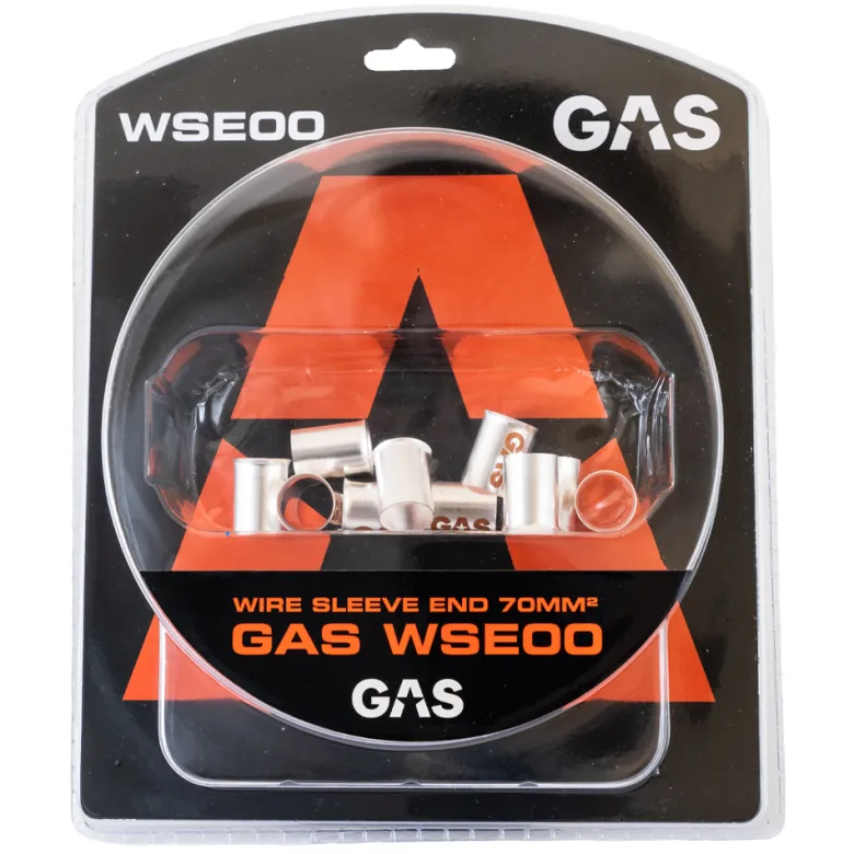 GAS 10-pack änd-/kabelhylsor, 70mm²-kabel