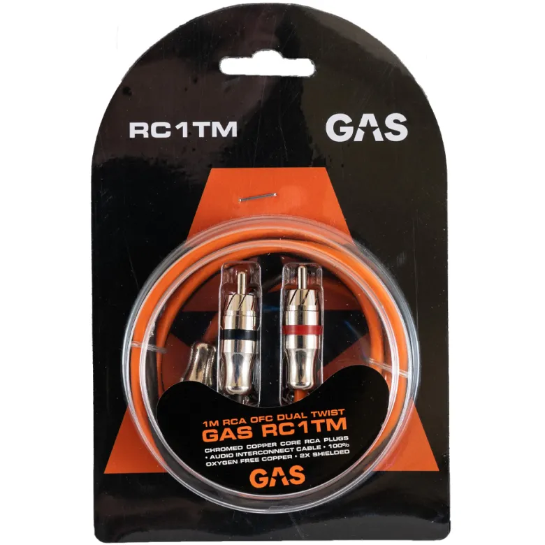 GAS RC1TM dubbelskärmad RCA-kabel, 1 meter