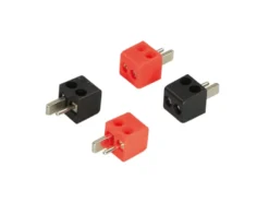 Högtalarkontakt DIN 2 x röd/svart 2,5mm²