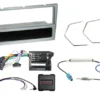 Installationskit 1-DIN med prylfack Opel, silver