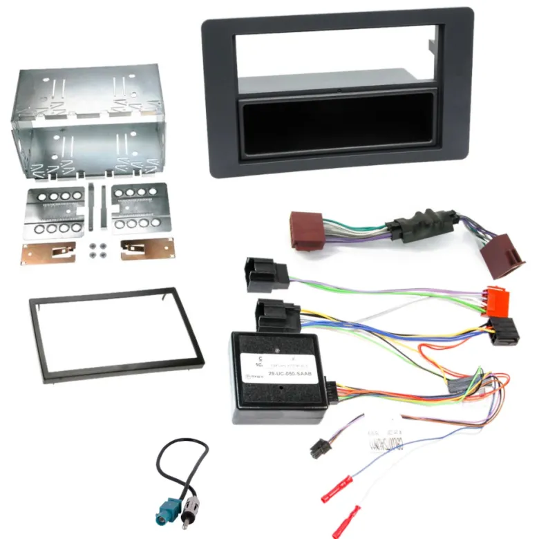Installationskit 1/2-DIN till Saab 9-5 2006-2010 (med rattstyrning)