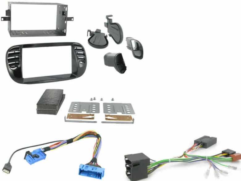 Installationskit Fiat 500 2007 - 2015 Svart