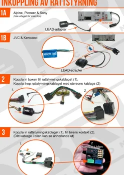 Installationskit Ford Fiesta 08-10, Grafitgrå, Blå