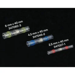 Isolerad 2.5 mm x 40 mm lödskarvhylsa med värmekrymp, styck