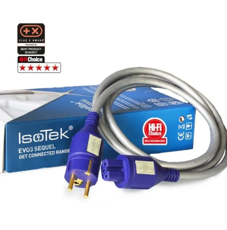 Isotek EVO3 Sequel jordad nätkabel med C15-kontakt, 2 meter
