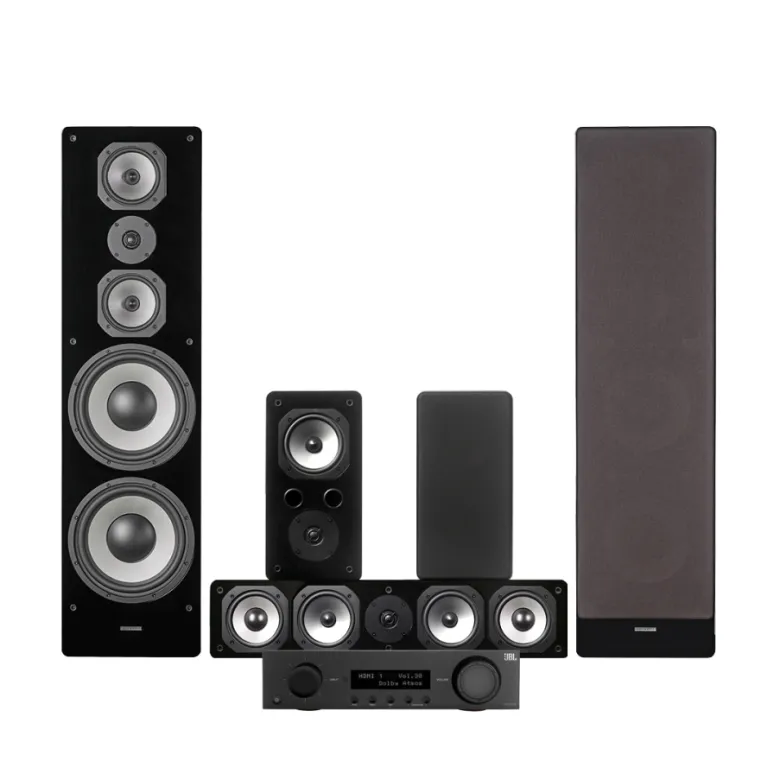 JBL MA710 5.0 hemmabiopaket med Dynavoice Challenger-högtalare