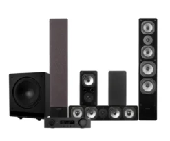 JBL MA510 med Dynavoice Challenger-högtalare och CSB-V12, 5.1 hemmabiopaket