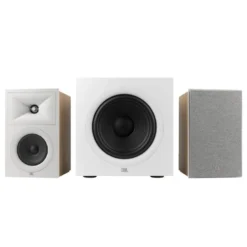 JBL Stage 240B med 200P, 2.1 högtalarpaket vitt
