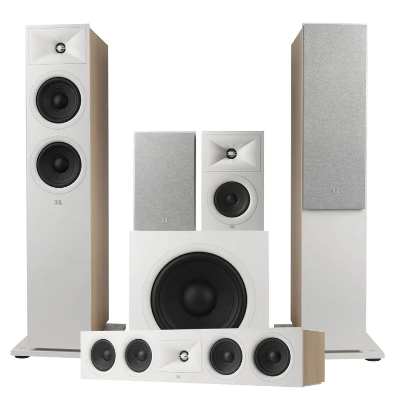 JBL Stage 260F 5.1 högtalarpaket med 220P och center, vitt