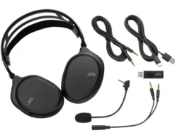 JVC GG-01W, svarta gaminghörlurar