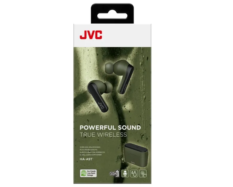 JVC HA-A9T trådlösa in-ear hörlurar, grön