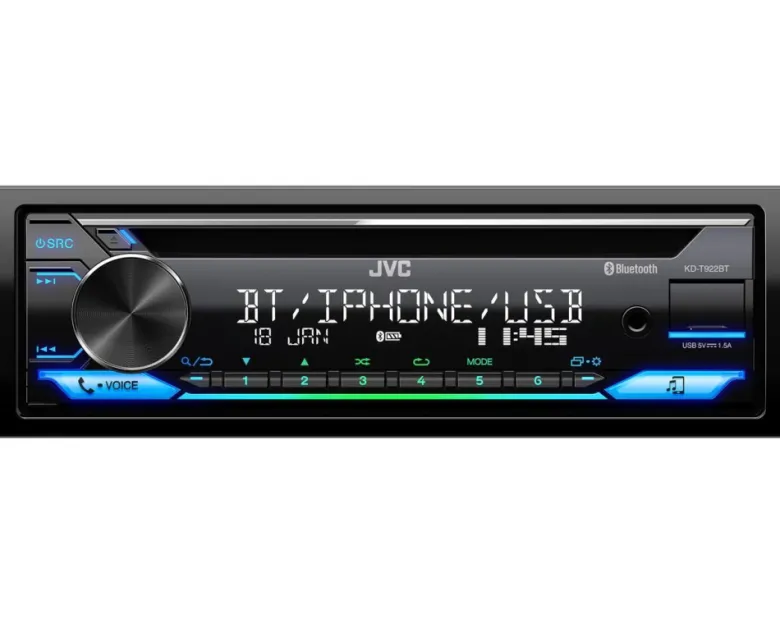 JVC KD-T922BT, bilstereo med Bluetooth och handsfree