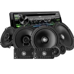 JVC KD-T922BT & DLS PA fram- och baksystem, bilstereopaket