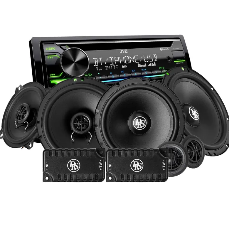 JVC KD-T922BT & DLS PA fram- och baksystem, bilstereopaket