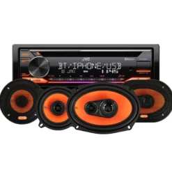 JVC KD-T922BT & GAS MAD X2-högtalare, bilstereopaket