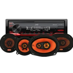 JVC KD-X282BT & GAS MAD X1-högtalare, bilstereopaket