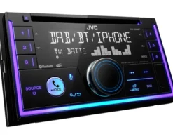 JVC KW-DB95BT & Bass Habit Play-högtalare, bilstereopaket