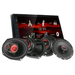 JVC KW-M180BT & Bass Habit PLAY-högtalare, bilstereopaket