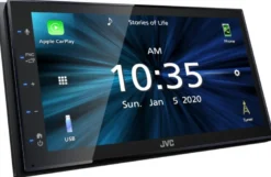 JVC KW-M560BT, bilstereo med CarPlay, Bluetooth och 3 par lågnivå