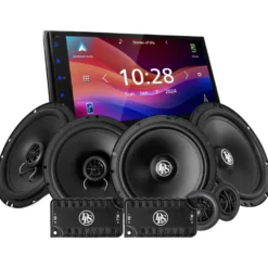 JVC KW-M593BT & DLS PA fram- och baksystem, bilstereopaket