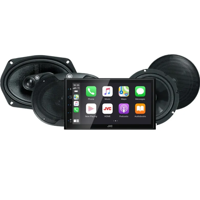 JVC KW-M560BT & DLS Performance M2-högtalare, bilstereopaket