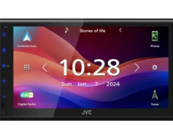 JVC KW-M595DBT, bilstereo med DAB, CarPlay, Android Auto och 2+1 par lågnivå