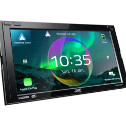 JVC KW-M875DBW, bilstereo med CarPlay, Bluetooth och 3 par (5V) lågnivå, returexemplar