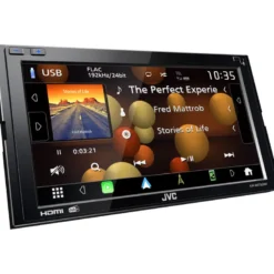 JVC KW-M875DBW, bilstereo med CarPlay, Bluetooth och 3 par (5V) lågnivå
