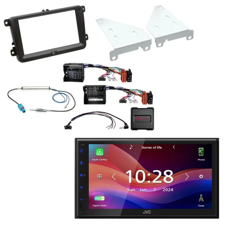 JVC KW-M695DBW bilstereopaket till VW 2004-