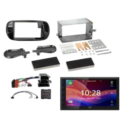 JVC KW-M695DBW bilstereopaket till Fiat 500 2007-2015