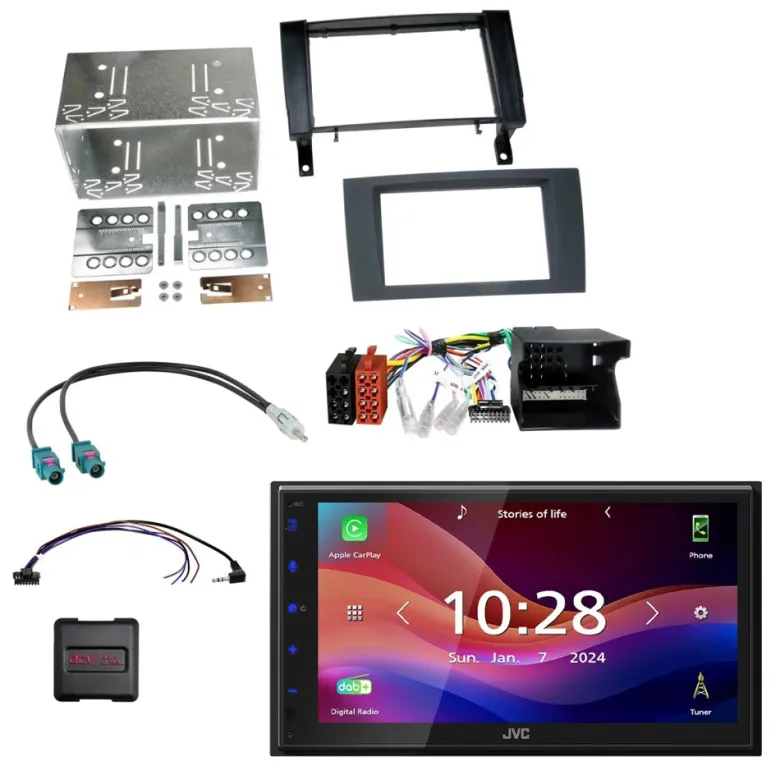 JVC KW-M695DBW bilstereopaket till Mercedes SLK R171 2004-2008