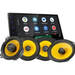 JVC KW-M695DBW med JL Audio C1-koaxialhögtalare, bilstereopaket