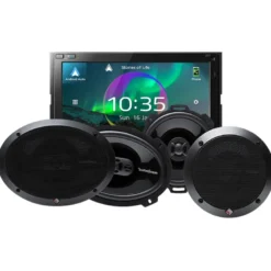 JVC KW-M875DBW & & Rockford Fosgate PUNCH-högtalare, bilstereopaket