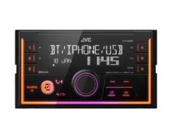 JVC KW-X850BT, bilstereo med Bluetooth, AUX/USB och 3 par lågnivå