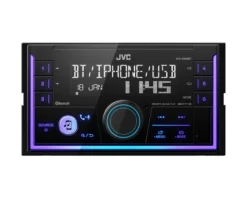JVC KW-X850BT, bilstereo med Bluetooth, AUX/USB och 3 par lågnivå