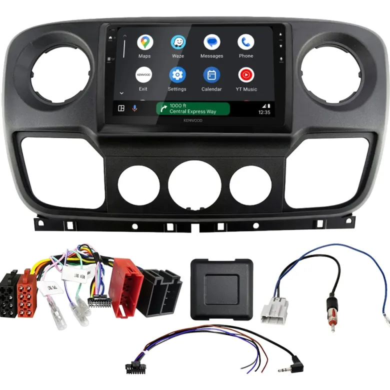 Kenwood DMX80AXS bilstereopaket till Nissan NV400, Opel Movano och Renault Master