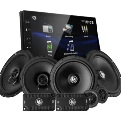 Kenwood DMX129BT & DLS PA fram- och baksystem, bilstereopaket