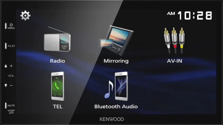 Kenwood DMX129BT & DLS PA fram- och baksystem, bilstereopaket