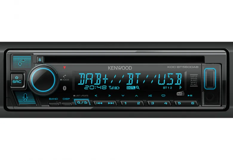 Kenwood KDC-BT560DAB, bilstereo med Bluetooth, CD-spelare & DAB+