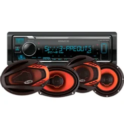 Kenwood KMM-BT358 & GAS BEAT-högtalare, bilstereopaket