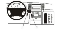 Kia Sorento 02-07, Centrerad, Brun Träpanel