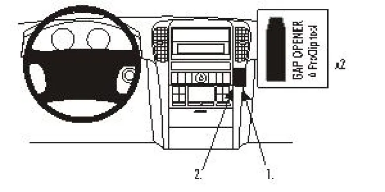 Kia Sorento 02-07, Vinklad, Brun Träpanel