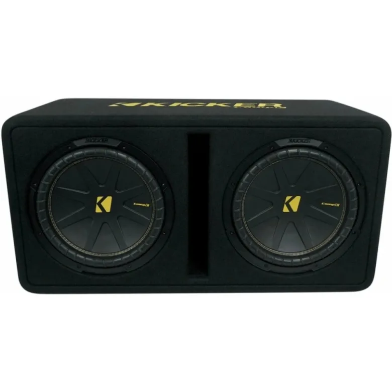 Kicker CompC DCWC122, portad 2x12 tums baslåda, 2 ohm