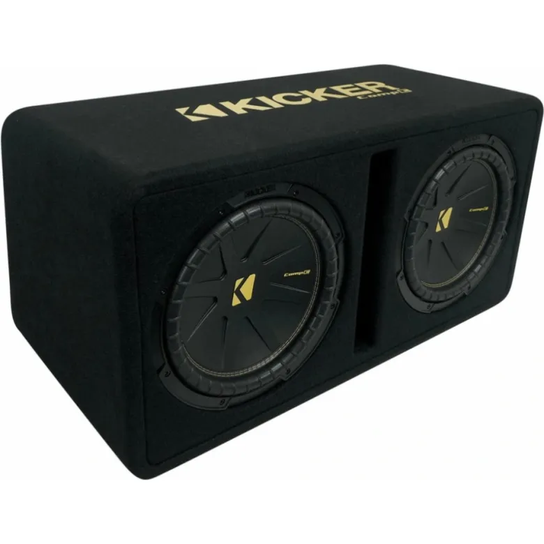 Kicker CompC DCWC122, portad 2x12 tums baslåda, 2 ohm