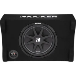 Kicker Comp CDF124, sluten nedåtriktad 12 tums baslåda, 4 ohm