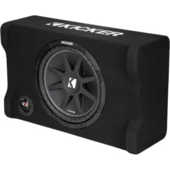 Kicker Comp CDF104, sluten nedåtriktad 10 tums baslåda, 4 ohm