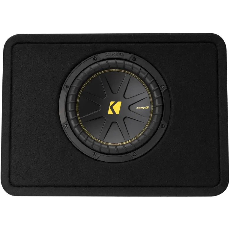 Kicker CompC TCWC104, slimmad portad 10 tums baslåda, 4 ohm