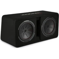 Kicker CompR DCWR122, portad 2x12 tums baslåda, 2 ohm